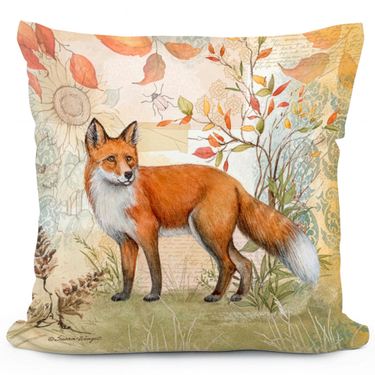 Father Fox in Autumn Accent Pillow Multi EarthImage