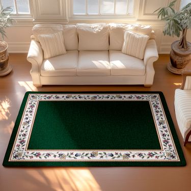 Savannah Vine Rectangle Rug EmeraldImage