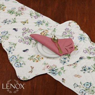 Butterfly Meadow Quilted Placemats Multi Pastel Set of FourImage