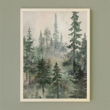 Misty Forest Framed Wall Art Multi EarthImage