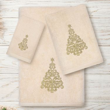 Christmas Tree Bath Towel Set Bath Hand FingertipImage