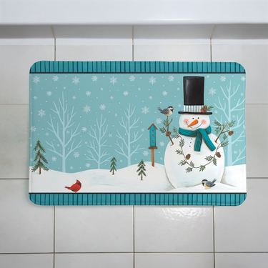 Friendly Snowmen Comfort Mat Aqua 34 x 21Image