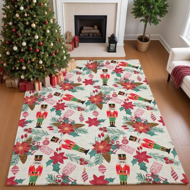 Yuletide Cavalry Rectangle Rug IvoryImage