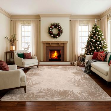 Winding Branches Rectangle Rug TaupeImage