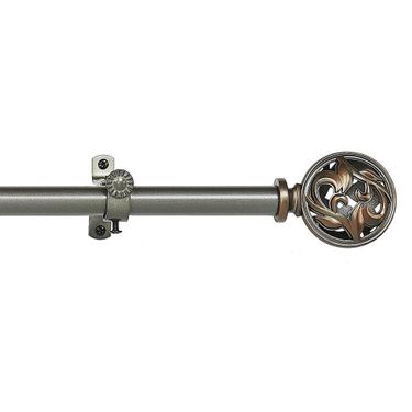 Intrigue Decorative Curtain Rod Set Satin NickelImage