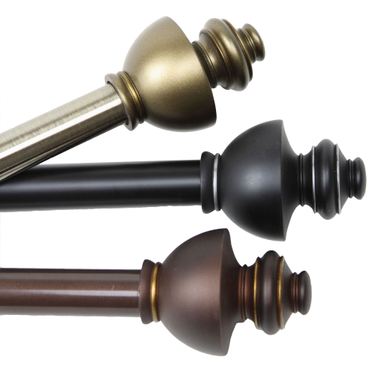 Dynasty Single Curtain Rod and Finial SetImage