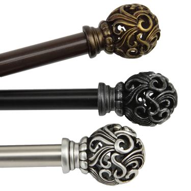 Adora Single Curtain Rod and Finial SetImage