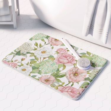 Hydrangea Garden Comfort Mat Multi Pastel 34 x 21Image