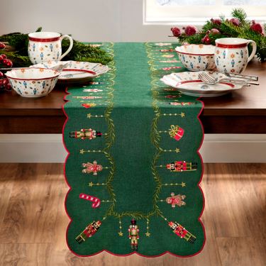 Villeroy & Boch Nutcracker Noel Table Runner Green 14 x 72Image
