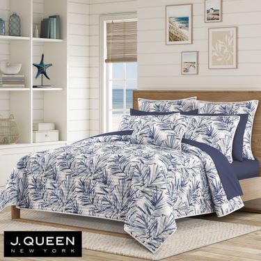 Palm Beach Quilt Set BlueImage