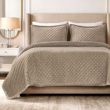 Charleston Mini Coverlet Set TaupeImage
