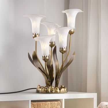 Calla Lily Bouquet Accent Lamp WhiteImage