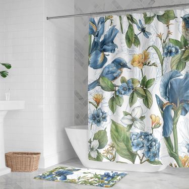 Blue Botanica Shower Curtain 71 x 74Image