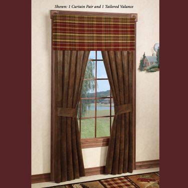 Montana Morning Wide Curtain Pair Chocolate 100 x 84Image