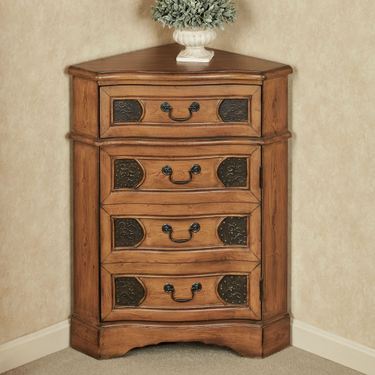 Cadiz Corner Accent Cabinet Honey MapleImage