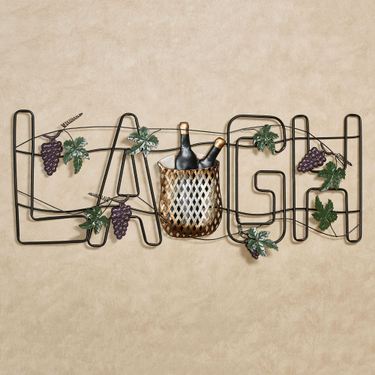 Celebrate and Laugh Wall Art BlackImage