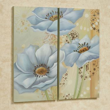 Whispering Blues Canvas Wall Art Set of TwoImage