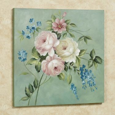 Rose Opulence Canvas Wall Art Multi PastelImage