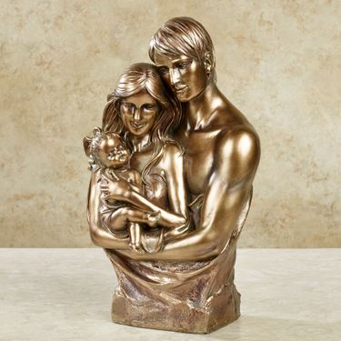Full of Love Family Sculpture Antique GoldImage