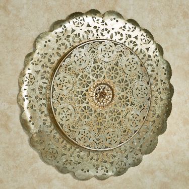 Dariela Round Metal Wall Art GoldImage
