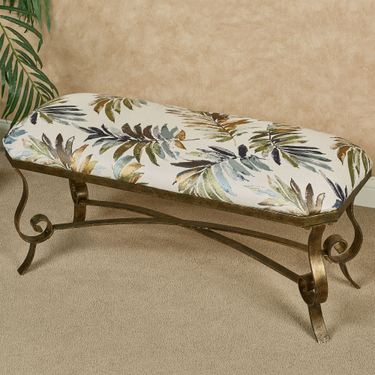 Palm Breeze Upholstered Bench Golden BronzeImage