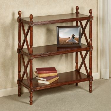 Williamsburg Three Tier Floor Shelf Natural CherryImage