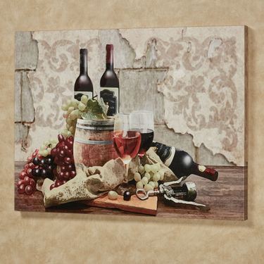 Wine Gathering Canvas Wall Art Multi WarmImage