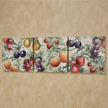 Natures Bounty Canvas Triptych Wall Art Multi Bright Set of ThreeImage