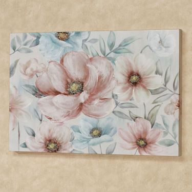 Simply Sweet Floral Canvas Wall Art Multi PastelImage
