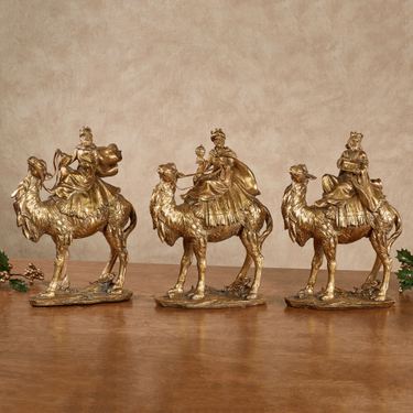 The Three Wise Men Multi Jewel Toned Table Sculpture Set