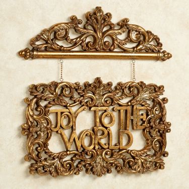 Joy to the World Wall Accent Aged GoldImage