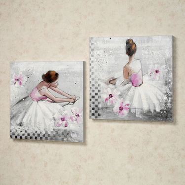 Reflective Moments Canvas Art Set White Set of TwoImage