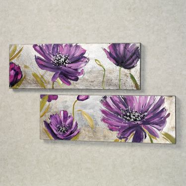 Purple Allure Canvas Wall Art Set Set of TwoImage