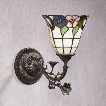 Shyla Stained Glass Wall Sconce Burnished BronzeImage