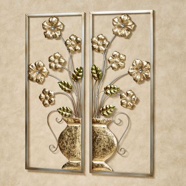 Maelynn Floral Wall Art Gold Set of TwoImage