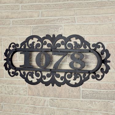 LaRoyal House Number Plaque Black Four to Five NumbersImage