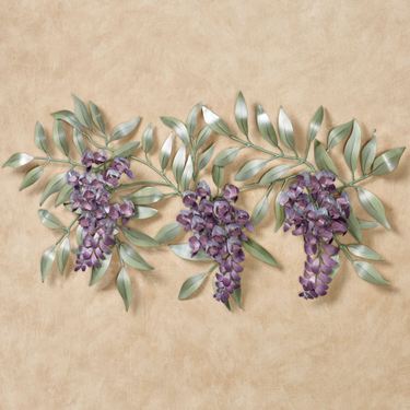 Wisteria Branch Wall Sculpture PurpleImage