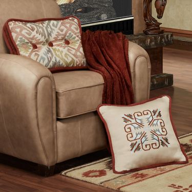 Bandera Tufted Pillow Multi Warm RectangleImage