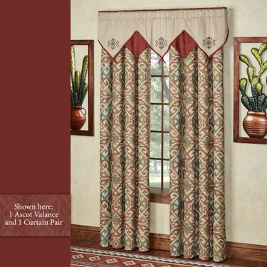 Bandera Layered Ascot Valance Multi Warm 60 x 18Image