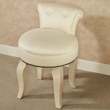 Saraphina Upholstered Vanity Chair IvoryImage