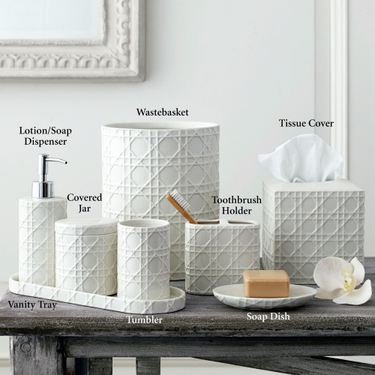 Rattan Lotion Soap Dispenser IvoryImage