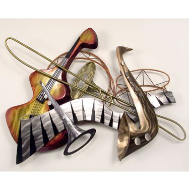 Cool Jazz Wall Sculpture SilverImage