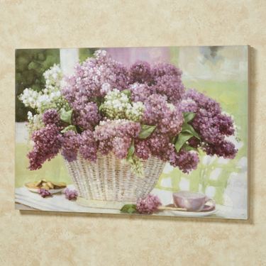 Lilac Tea Party Canvas Wall Art PurpleImage