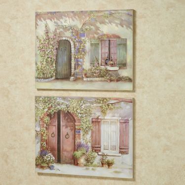 Spring Morning Canvas Wall Art Multi Warm Set of TwoImage
