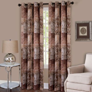 Craze Grommet Curtain Panel ChocolateImage