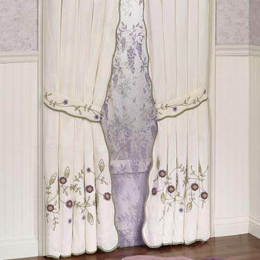 Blossom Tailored Curtain Pair Lavender 84 x 84Image
