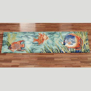 Tails of the Sea Rug Runner Multi Cool 2 x 8Image