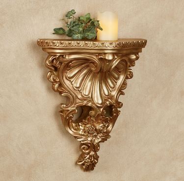 Joelle Wall Shelf Antique GoldImage