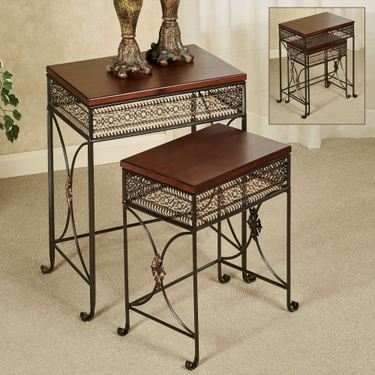 Charleston Nesting Tables Bronze Set of TwoImage