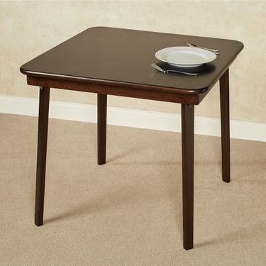 Straight Edge Folding Table EspressoImage